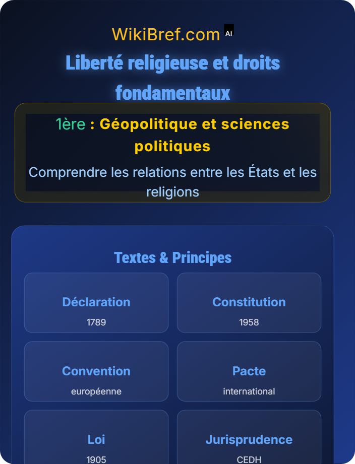 Liberté religieuse et droits fondamentaux Laïcité et États modernes