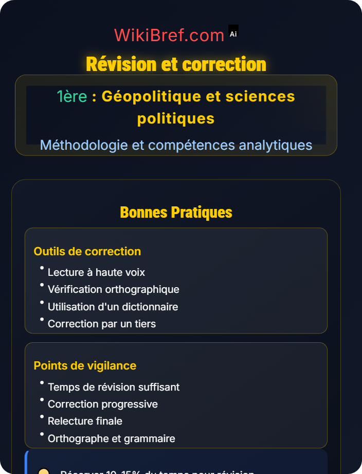 Révision et correction Rédaction d’une dissertation