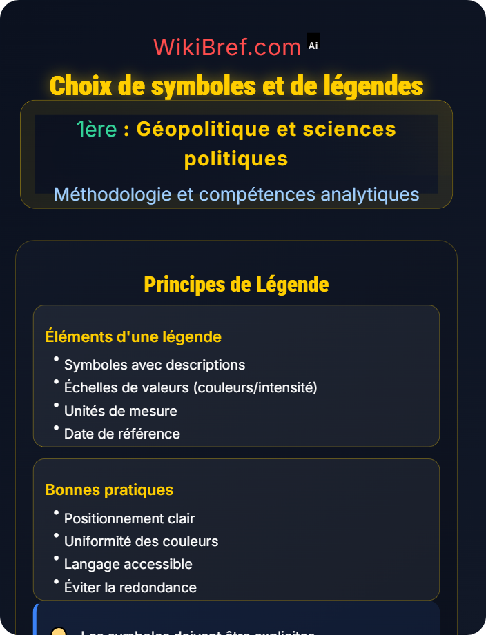 Choix de symboles et de légendes Réalisation et interprétation de cartes