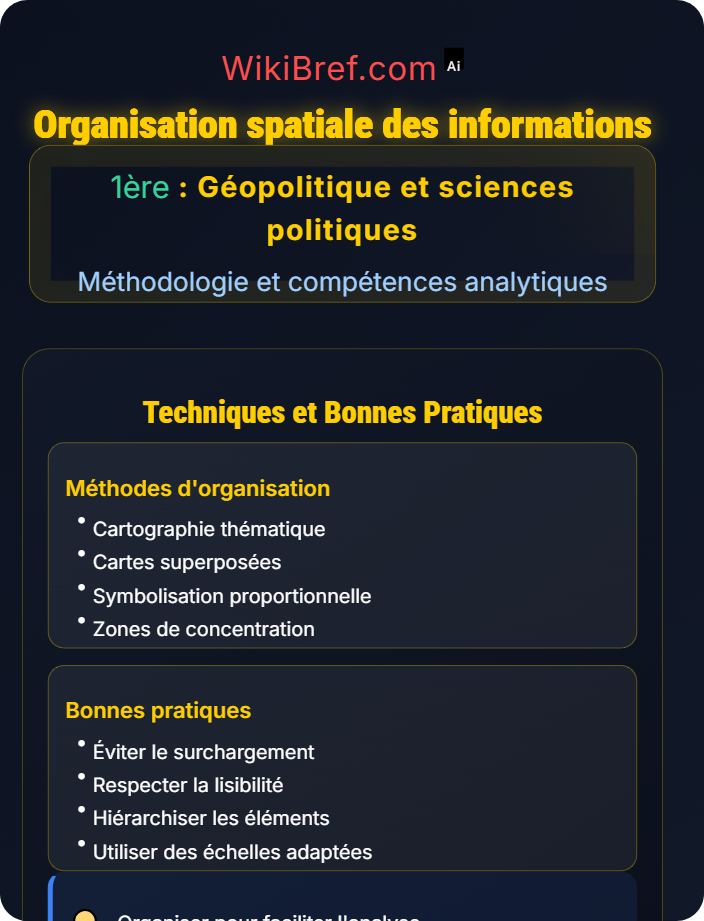 Organisation spatiale des informations Réalisation et interprétation de cartes