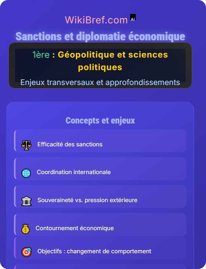 Sanctions et diplomatie économique Géopolitique économique mondiale