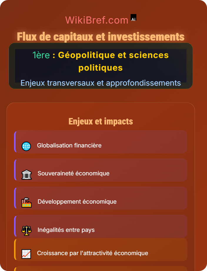 Flux de capitaux et investissements Géopolitique économique mondiale