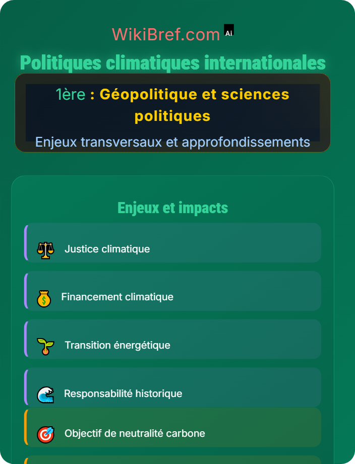 Politiques climatiques internationales Environnement et politique