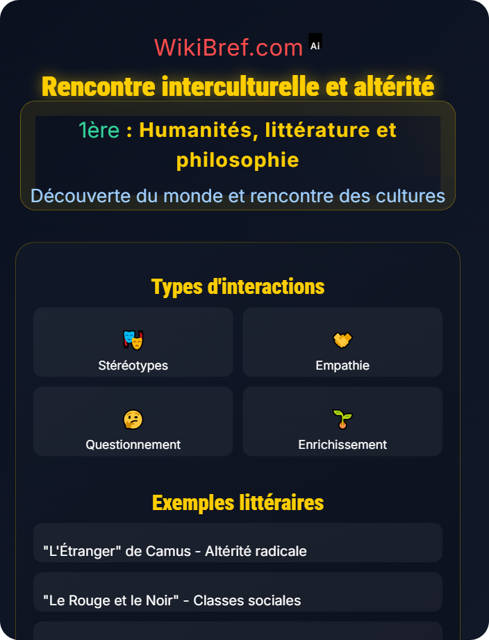 Rencontre interculturelle et altérité La découverte de l’autre