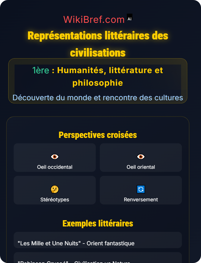 Représentations littéraires des civilisations La découverte de l’autre