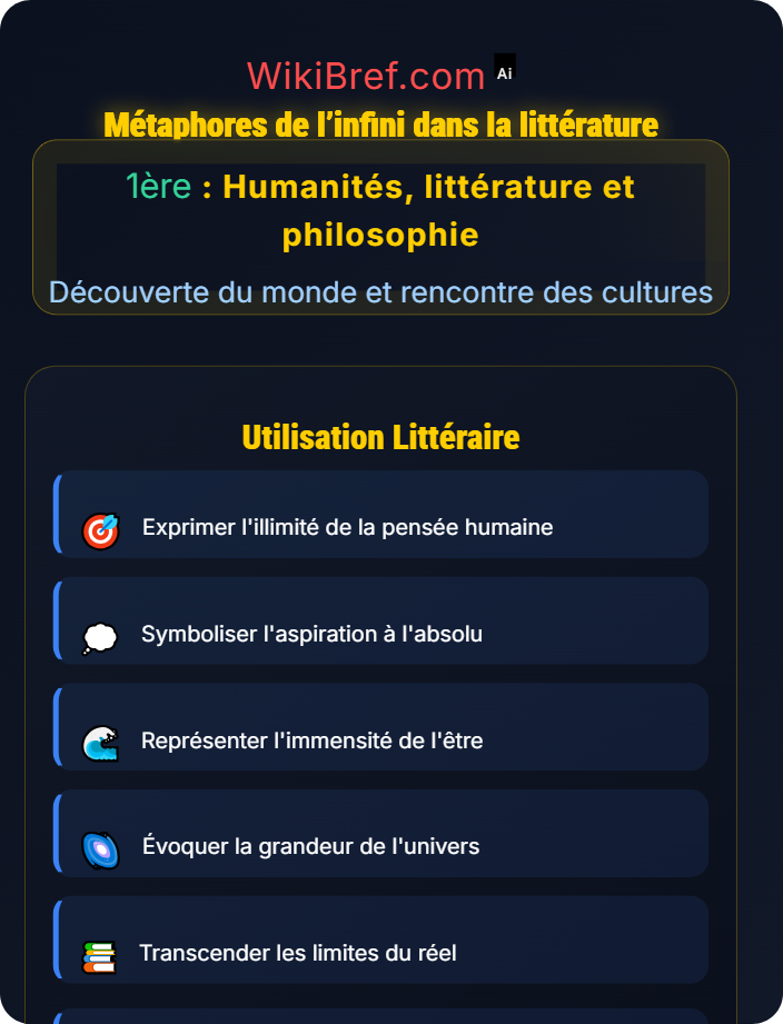 Métaphores de l’infini dans la littérature D’un monde clos à l’univers infini