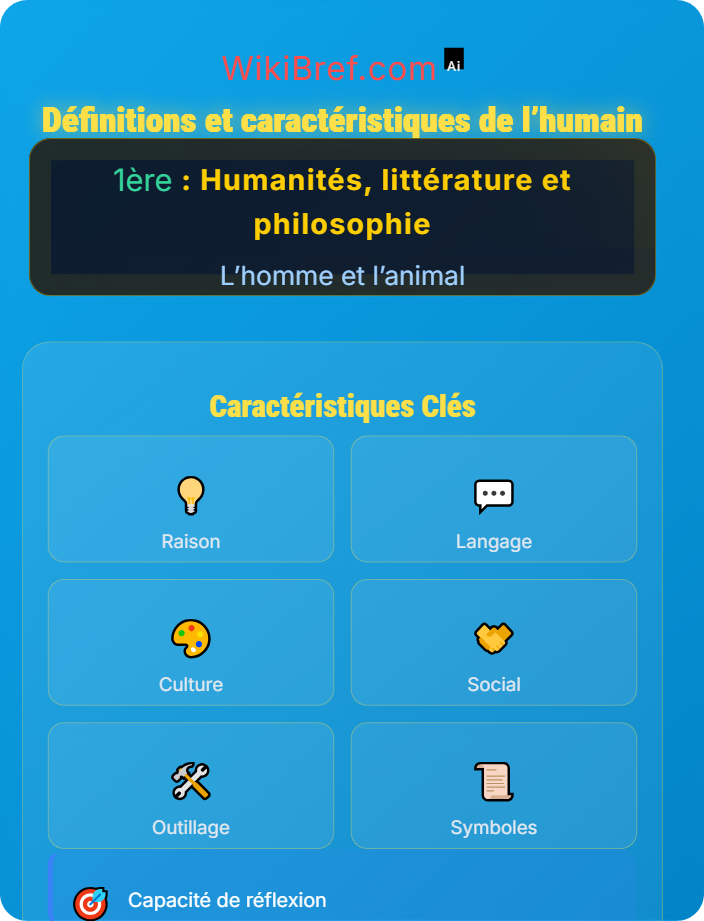 Définitions et caractéristiques de l’humain L’espèce humaine
