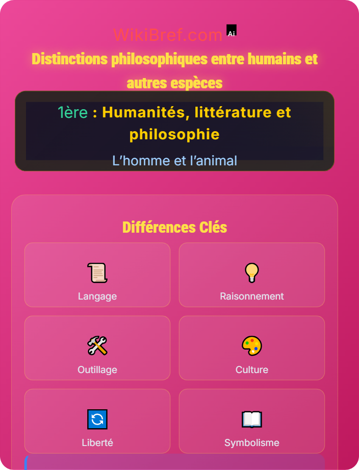 Distinctions philosophiques entre humains et autres espèces L’espèce humaine