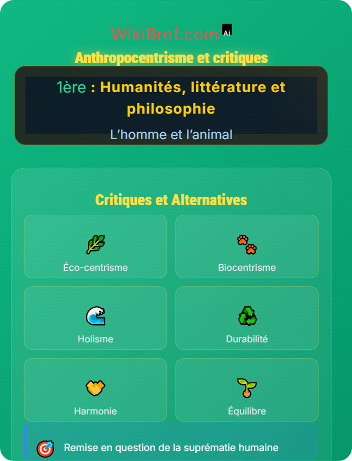 Anthropocentrisme et critiques L’espèce humaine