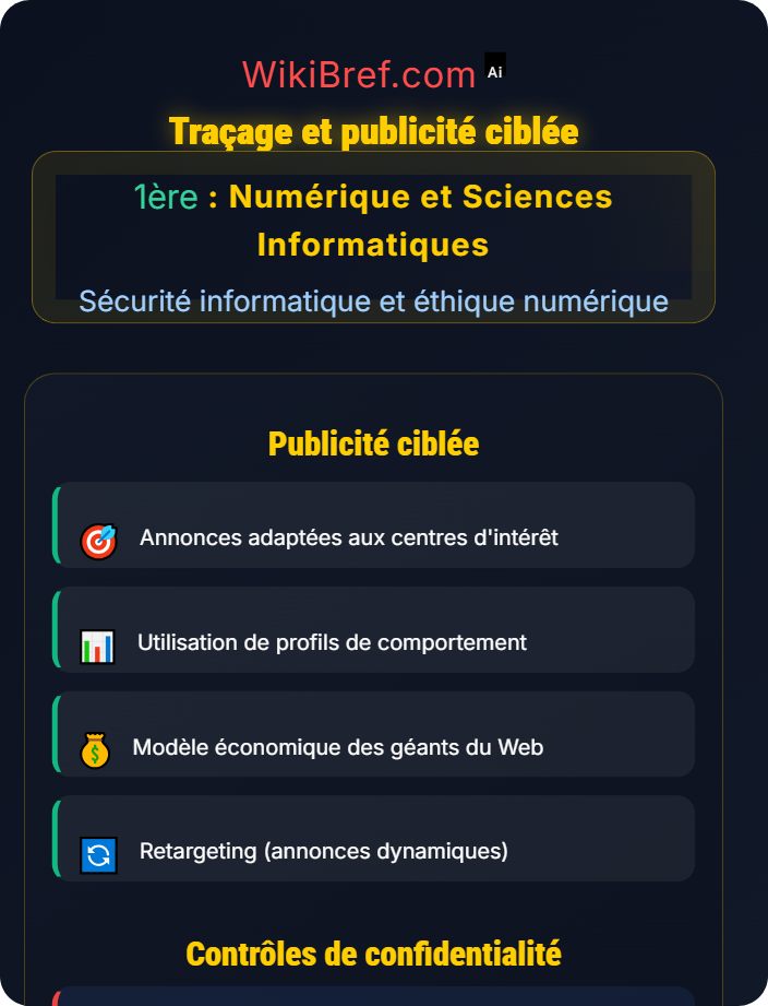 Traçage et publicité ciblée Respect de la vie privée