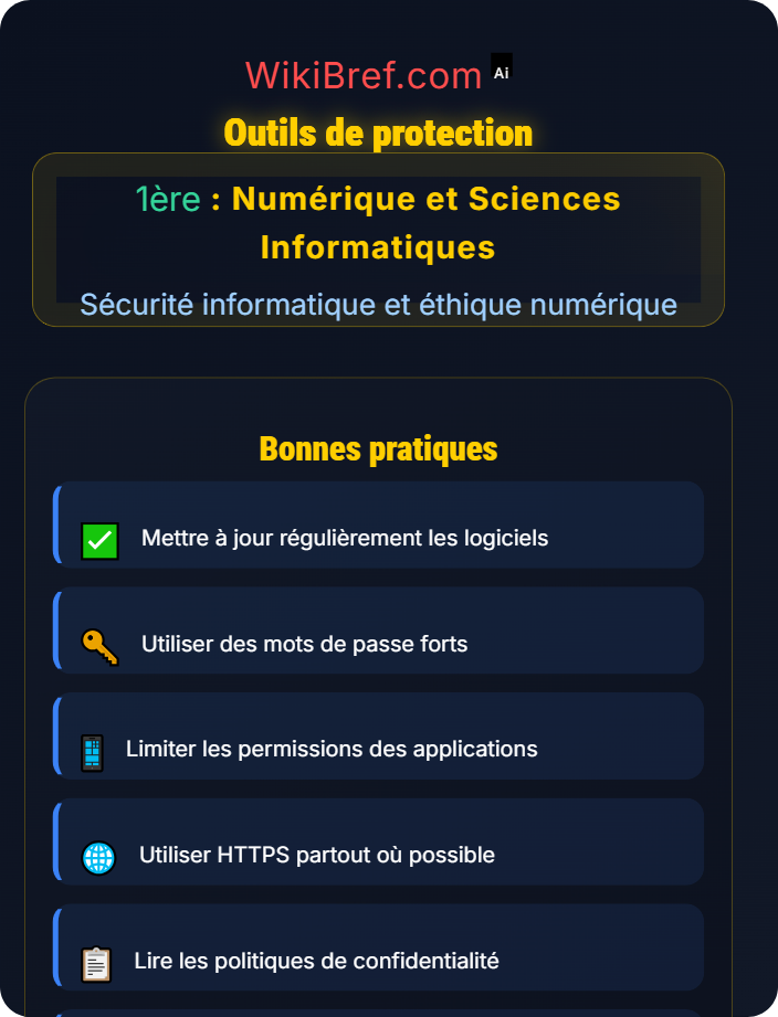 Outils de protection Respect de la vie privée