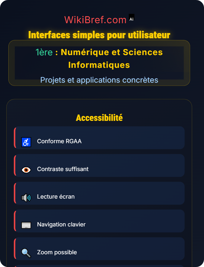 Interfaces simples pour utilisateur Intégration des connaissances