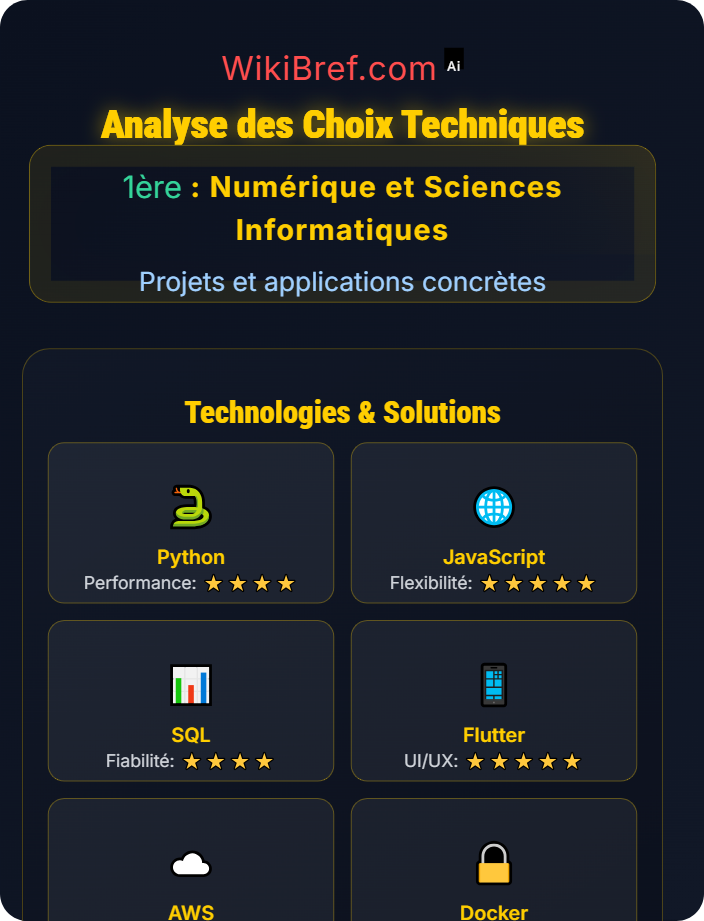 Analyse des choix techniques Évaluation de projet