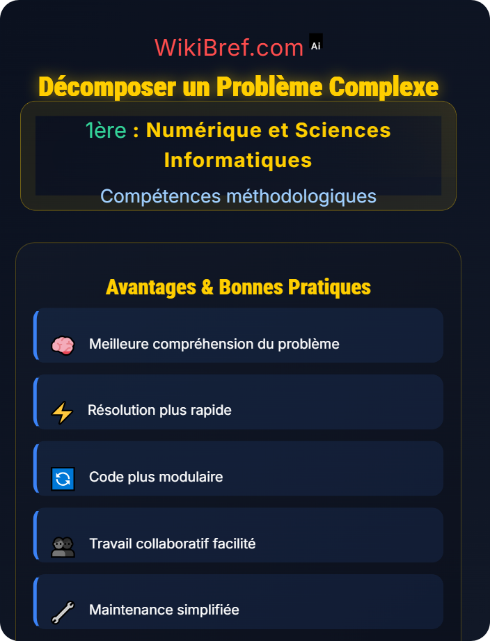 Décomposer un problème complexe Conception et décomposition de problèmes