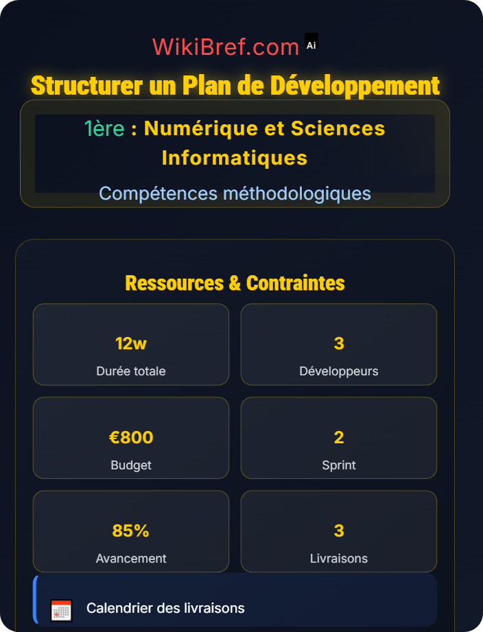 Structurer un plan de développement Conception et décomposition de problèmes