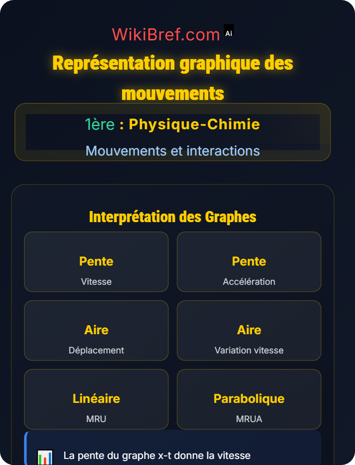 Représentation graphique des mouvements Cinématique et description du mouvement