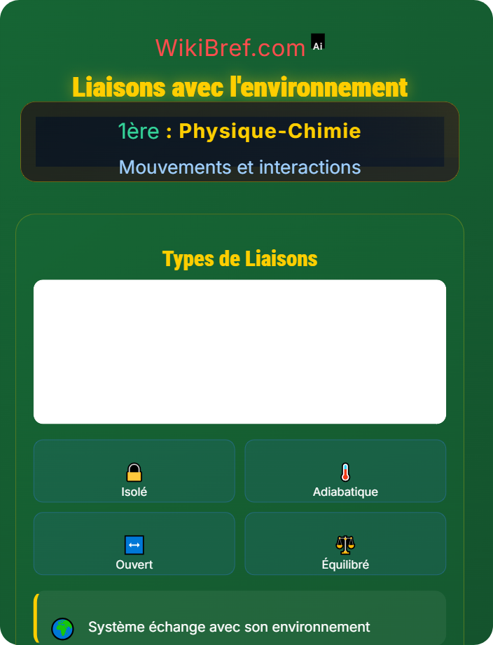 Liaisons avec l’environnement Statique des fluides