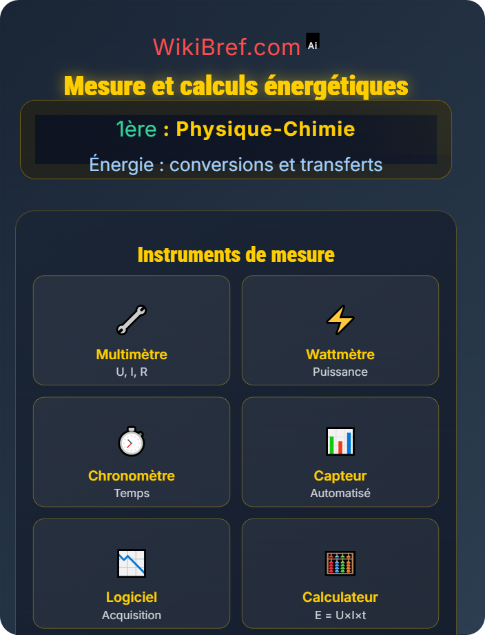 Mesure et calculs énergétiques Énergie électrique