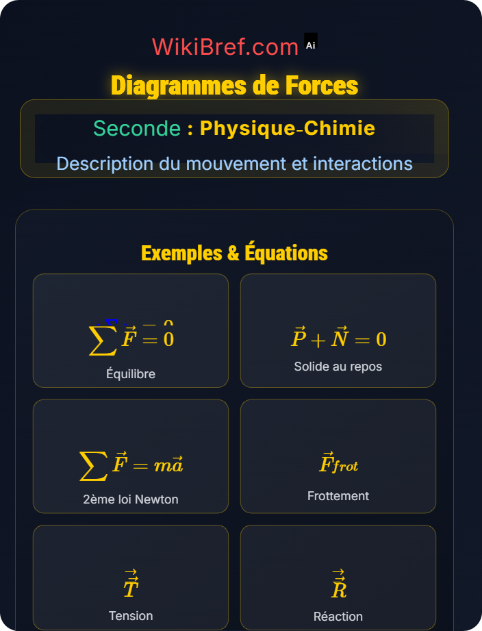 Diagrammes de forces Forces et modélisation d’une action mécanique