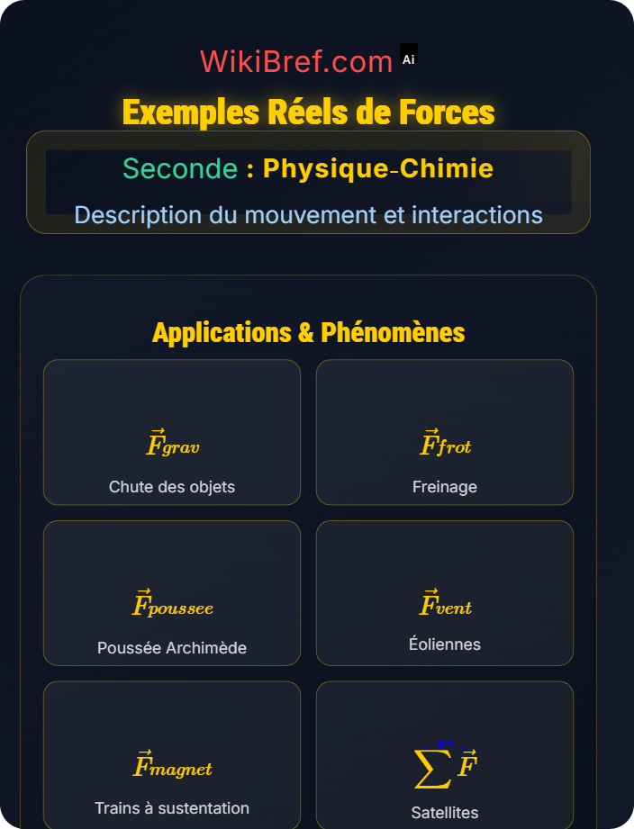Exemples réels Forces et modélisation d’une action mécanique