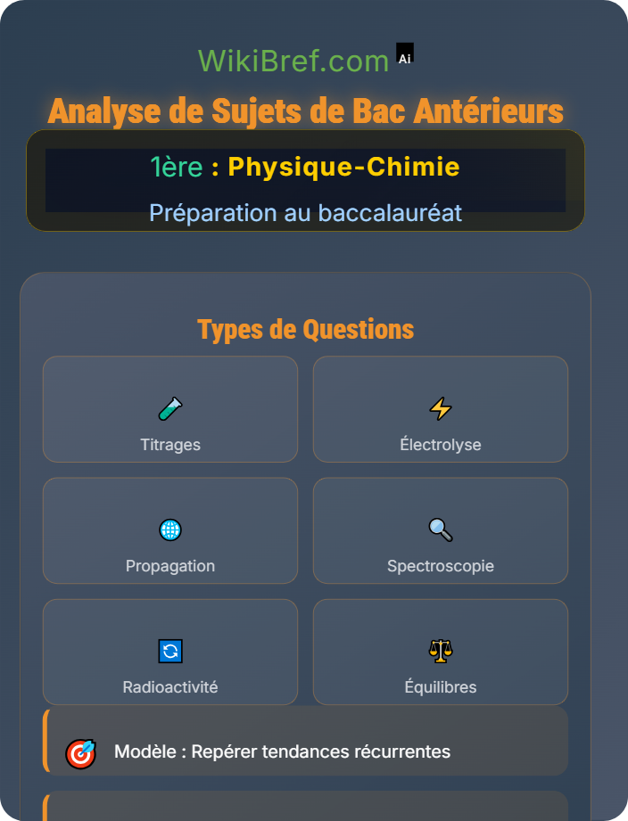Analyse de sujets de bac antérieurs Sujets types et stratégies
