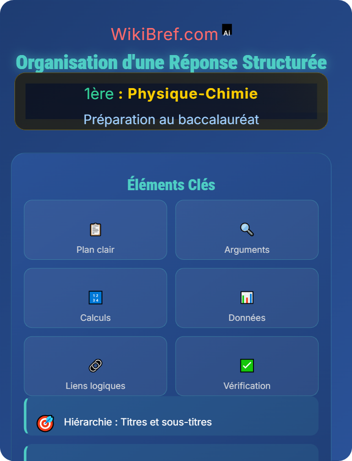 Organisation d’une réponse structurée Sujets types et stratégies