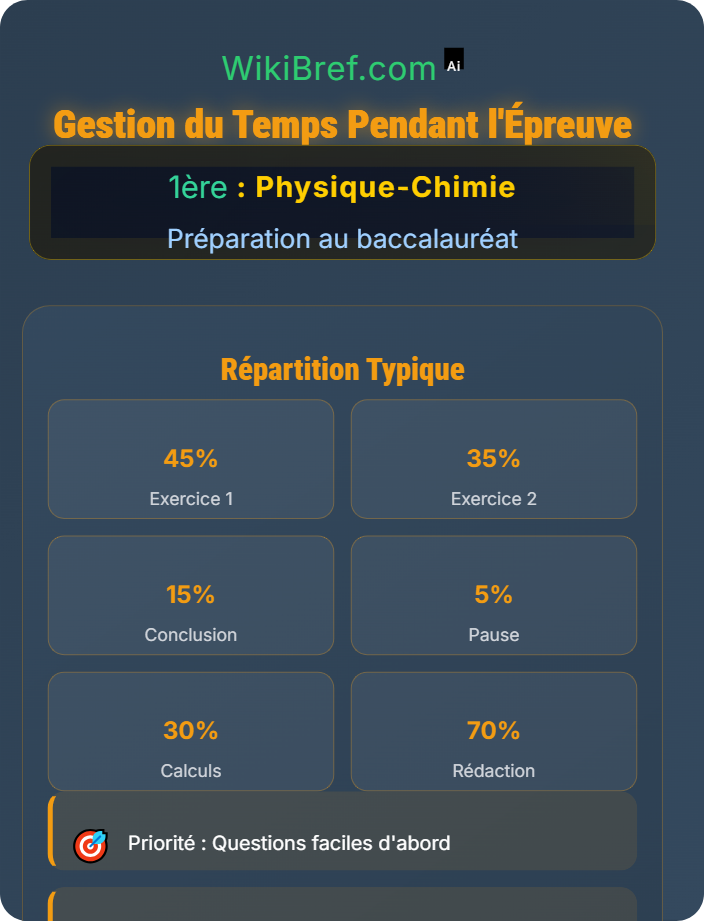 Gestion du temps pendant l’épreuve Sujets types et stratégies