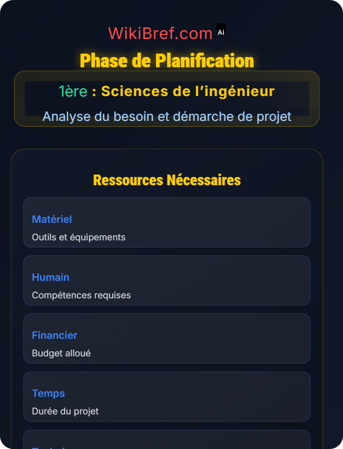 Phase de planification Phases d’un projet d’ingénierie