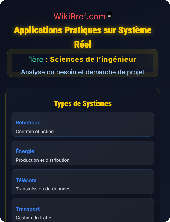 Applications pratiques sur système réel Langages de modélisation