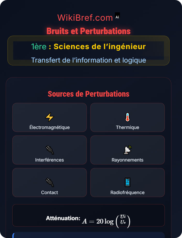 Bruits et perturbations Signaux et transmission