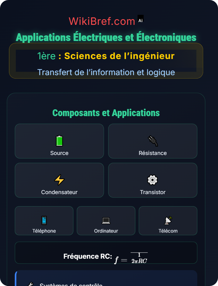 Applications électriques et électroniques Signaux et transmission