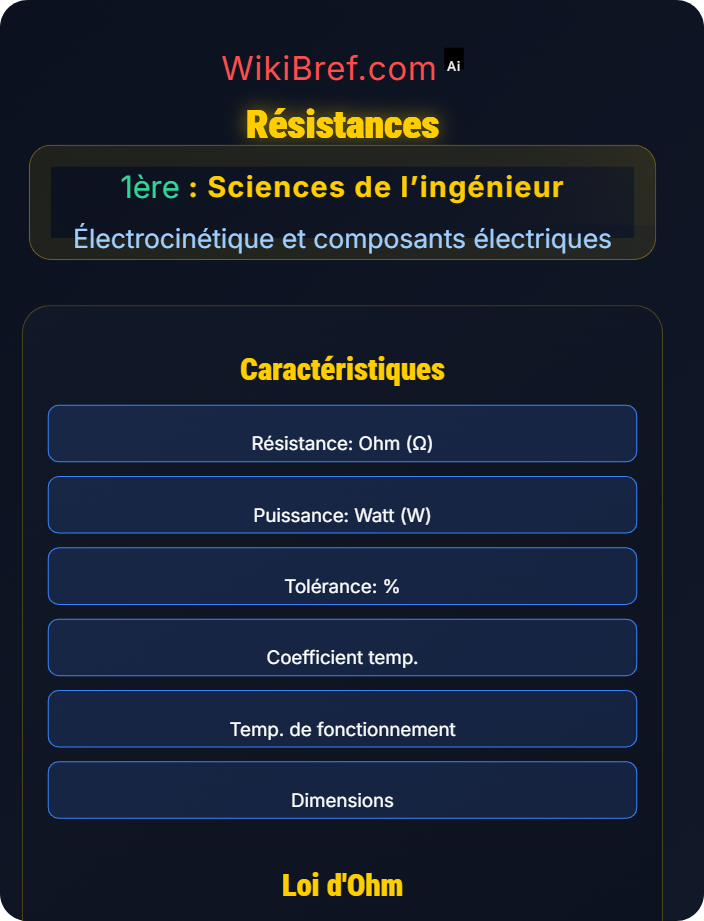 Résistances Composants passifs