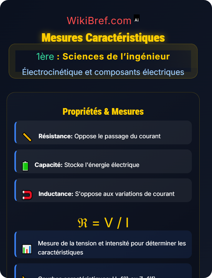 Mesures caractéristiques Composants passifs