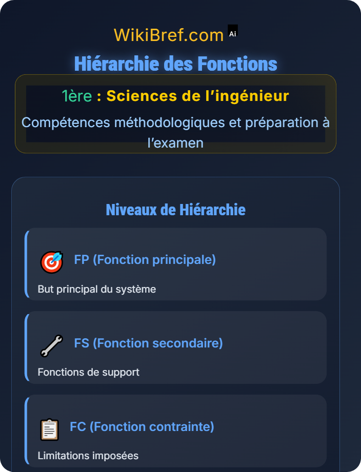 Hiérarchie des fonctions Méthodes d’analyse systémique