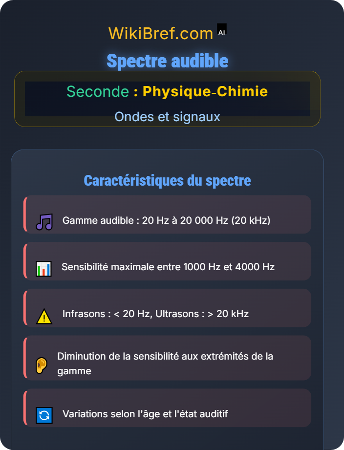 Spectre audible Fréquence, intensité et perception du son