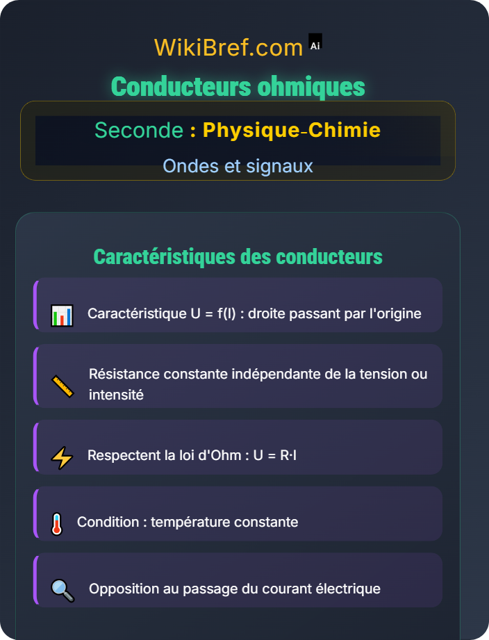 Conducteurs ohmiques Loi d’Ohm et résistance électrique
