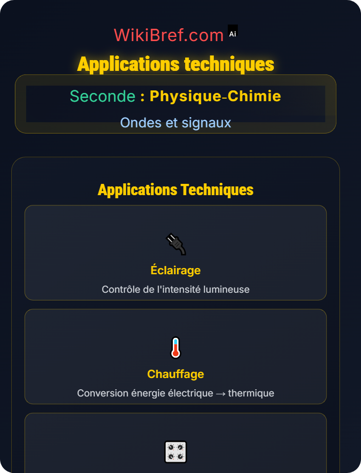 Applications techniques Loi d’Ohm et résistance électrique