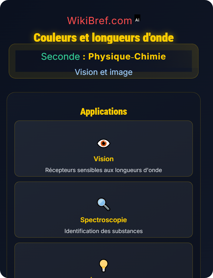 Couleurs et longueurs d’onde Propagation et décomposition de la lumière