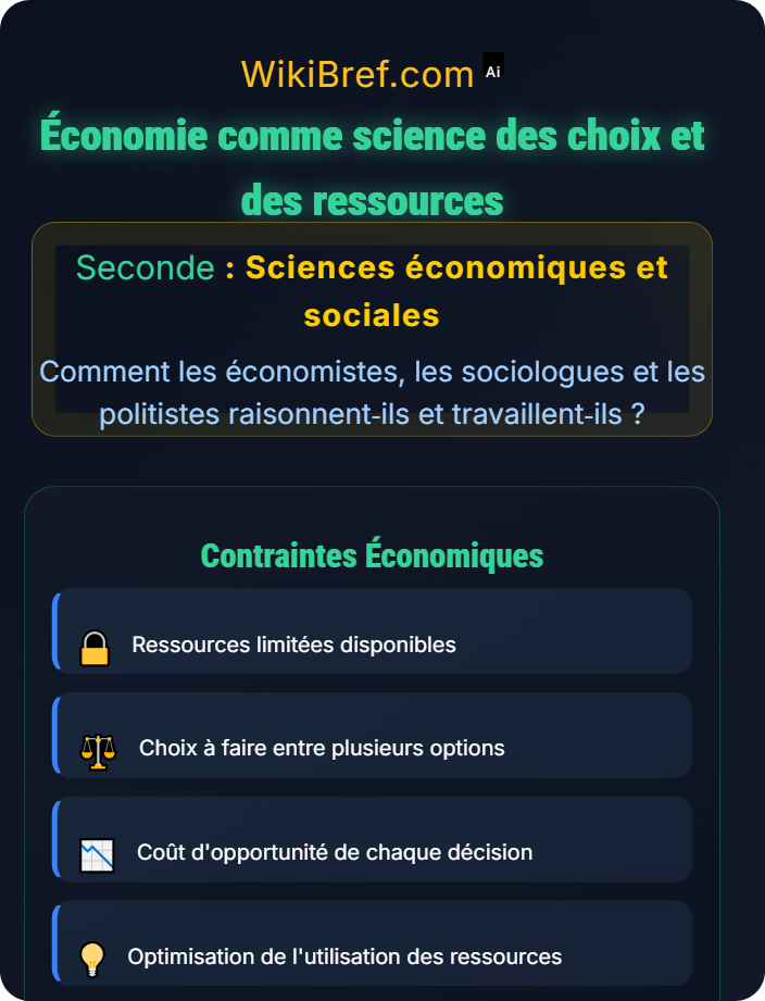 Économie comme science des choix et des ressources Principes de base de l’économie
