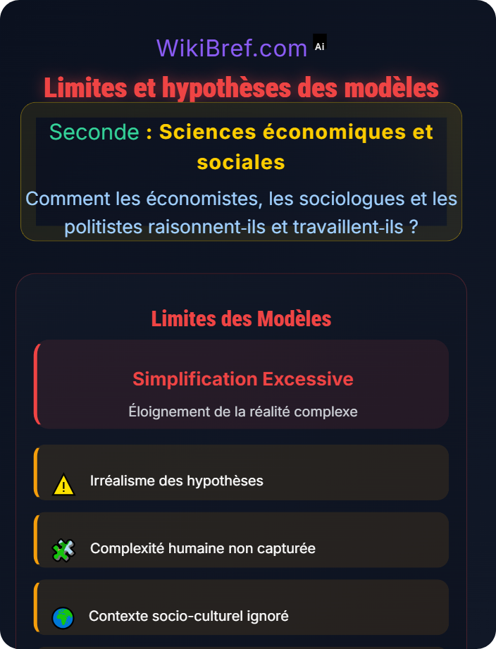 Limites et hypothèses des modèles Principes de base de l’économie