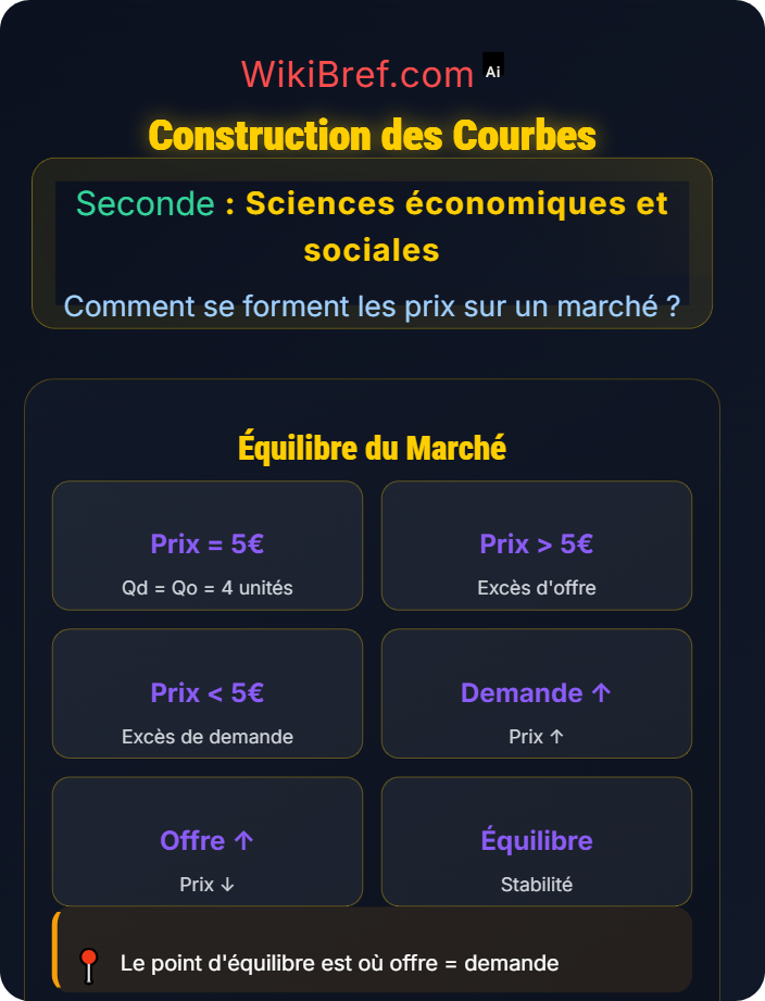 Construction des courbes La loi de l’offre et de la demande et la fixation du prix d’équilibre