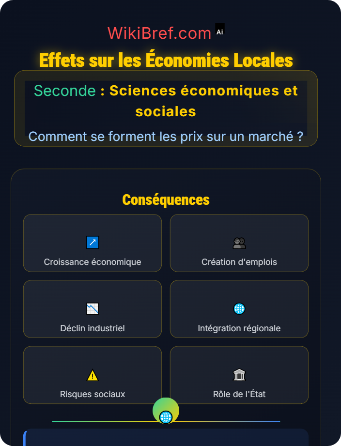 Effets sur économies locales Marchés mondiaux et prix internationaux