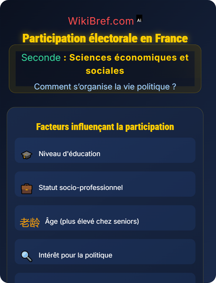 Participation électorale Importance du mode de scrutin