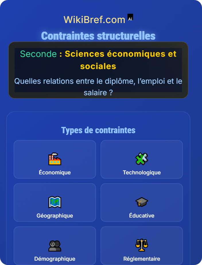 Contraintes structurelles Causes du chômage et qualification