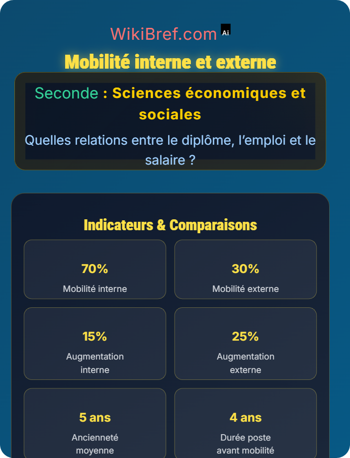 Mobilité interne et externe Transitions et mobilités professionnelles