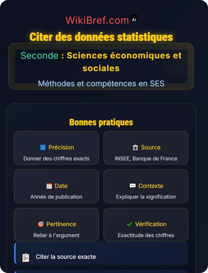 Citer des données statistiques Rédaction et argumentation en SES