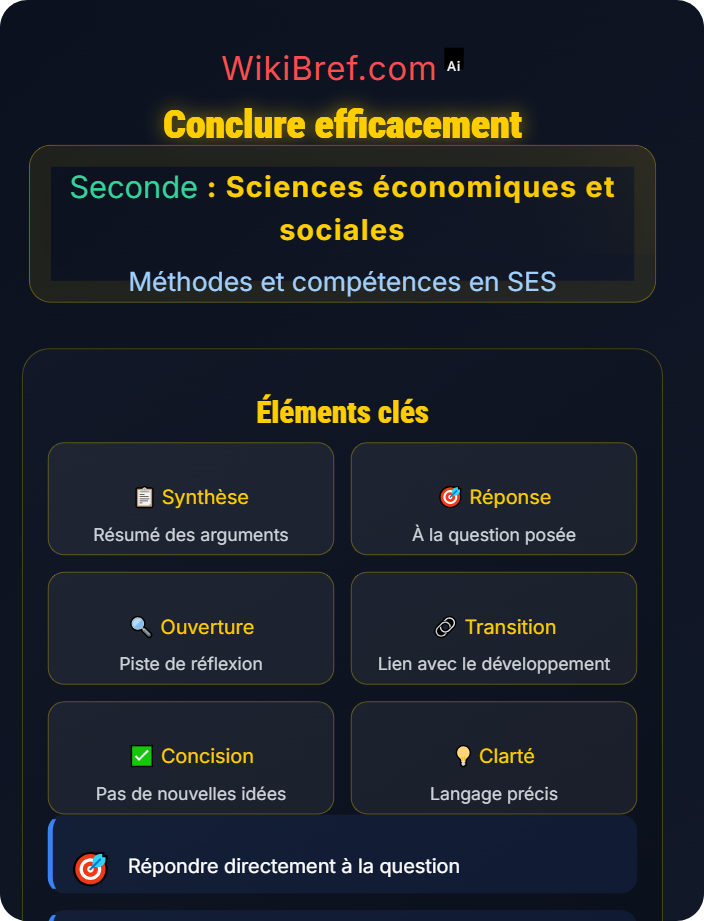 Conclure efficacement Rédaction et argumentation en SES