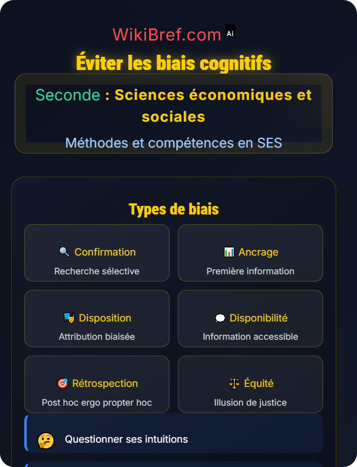 Éviter les biais cognitifs Rédaction et argumentation en SES