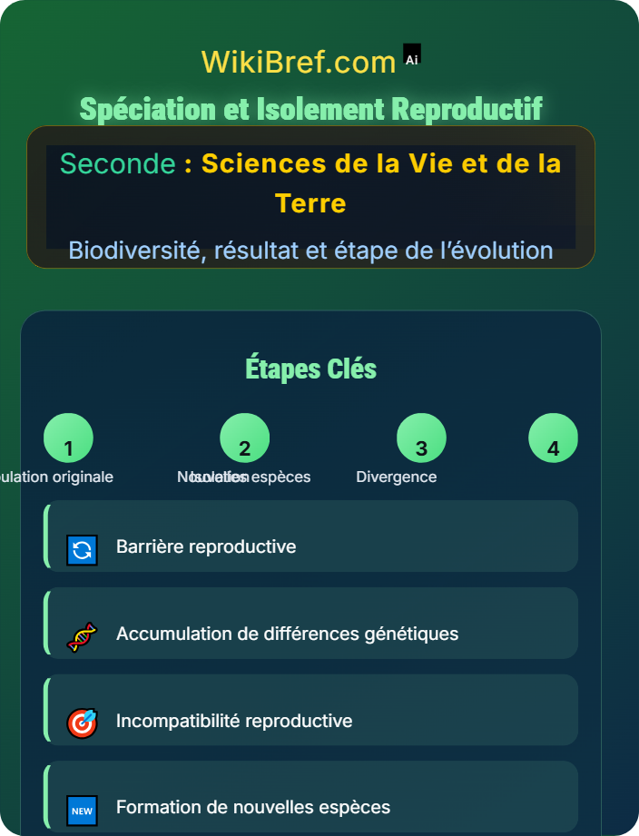 Spéciation et isolement reproductif Évolution de la biodiversité dans le temps