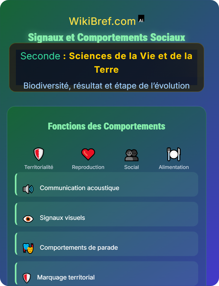 Signaux et comportements sociaux Communication intraspécifique et sélection sexuelle